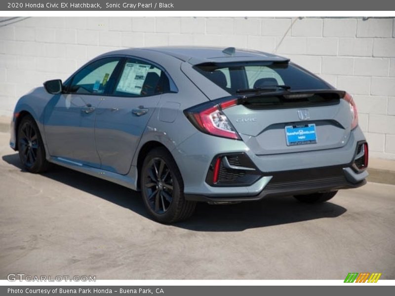 Sonic Gray Pearl / Black 2020 Honda Civic EX Hatchback