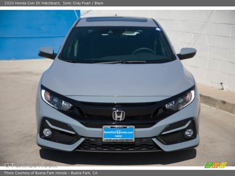 Sonic Gray Pearl / Black 2020 Honda Civic EX Hatchback