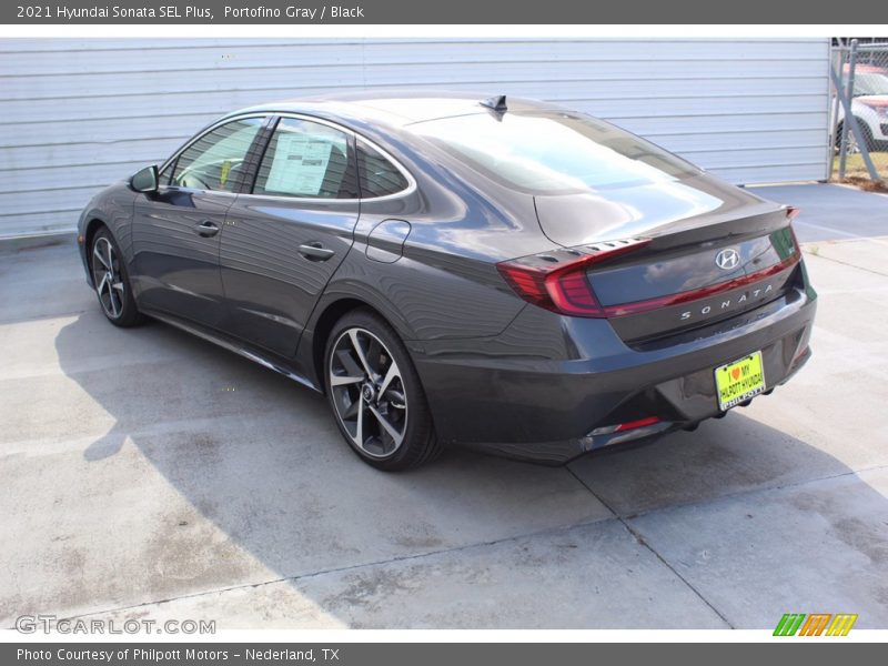 Portofino Gray / Black 2021 Hyundai Sonata SEL Plus