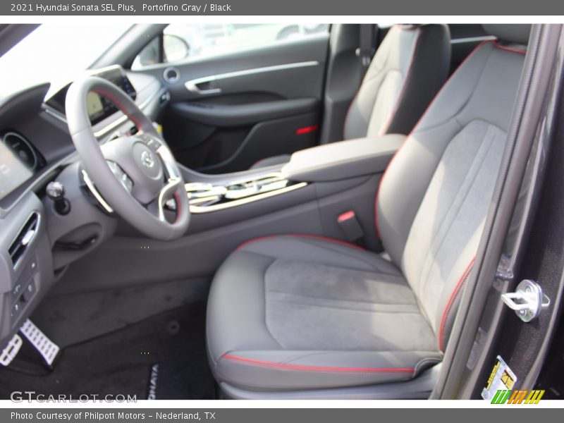 Portofino Gray / Black 2021 Hyundai Sonata SEL Plus