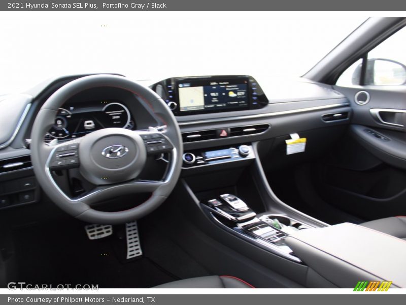 Portofino Gray / Black 2021 Hyundai Sonata SEL Plus
