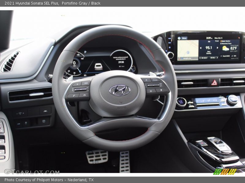 Portofino Gray / Black 2021 Hyundai Sonata SEL Plus