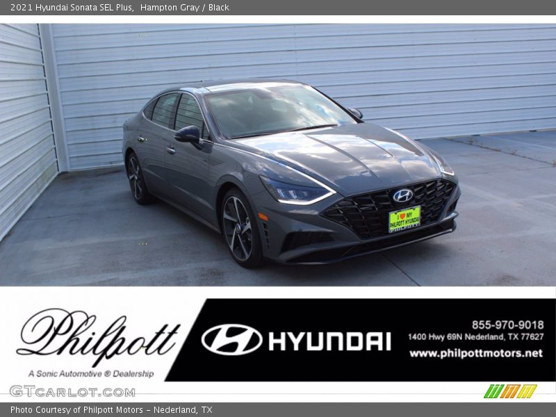 Hampton Gray / Black 2021 Hyundai Sonata SEL Plus