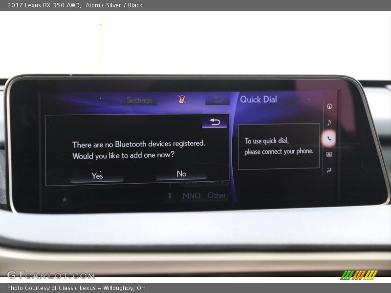 Atomic Silver / Black 2017 Lexus RX 350 AWD