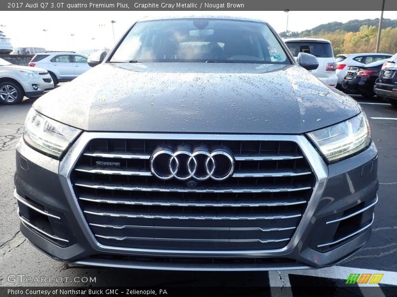 Graphite Gray Metallic / Nougat Brown 2017 Audi Q7 3.0T quattro Premium Plus