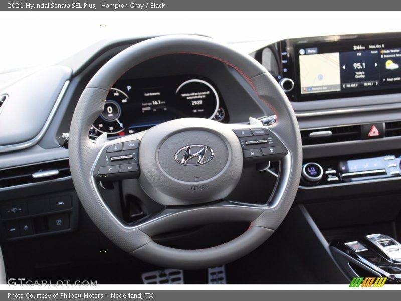 Hampton Gray / Black 2021 Hyundai Sonata SEL Plus