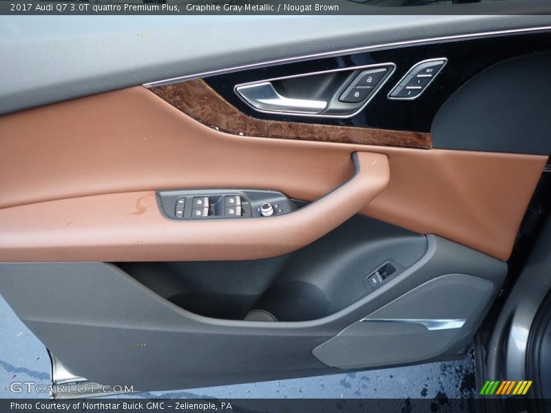 Graphite Gray Metallic / Nougat Brown 2017 Audi Q7 3.0T quattro Premium Plus