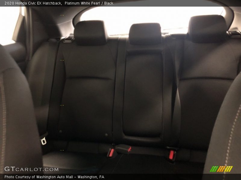 Platinum White Pearl / Black 2020 Honda Civic EX Hatchback