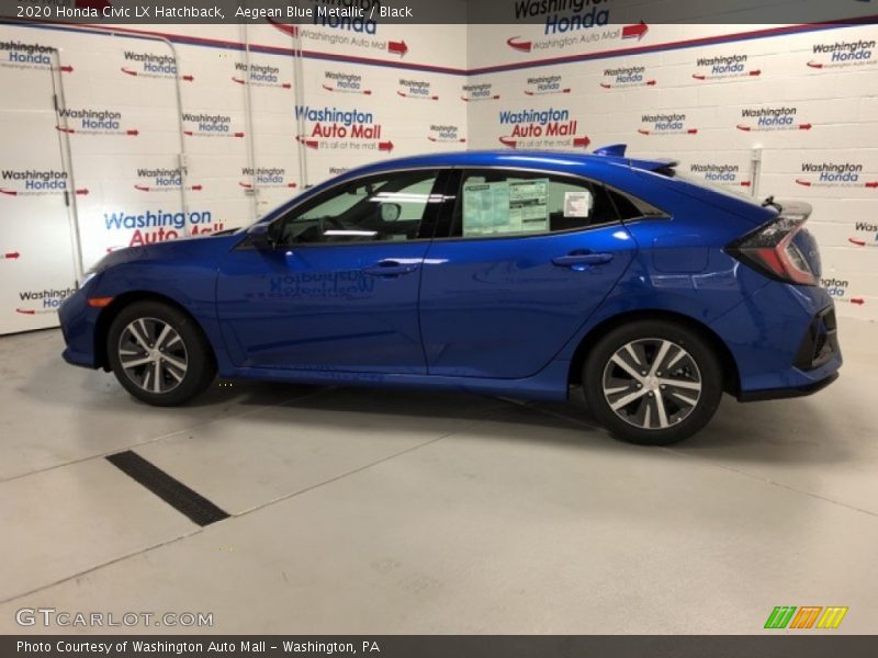 Aegean Blue Metallic / Black 2020 Honda Civic LX Hatchback