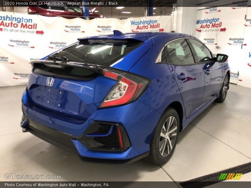 Aegean Blue Metallic / Black 2020 Honda Civic LX Hatchback
