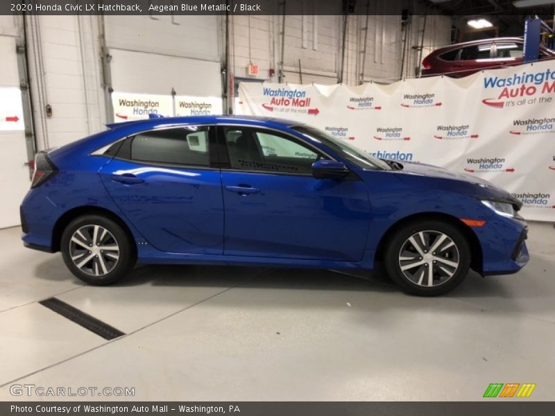 Aegean Blue Metallic / Black 2020 Honda Civic LX Hatchback