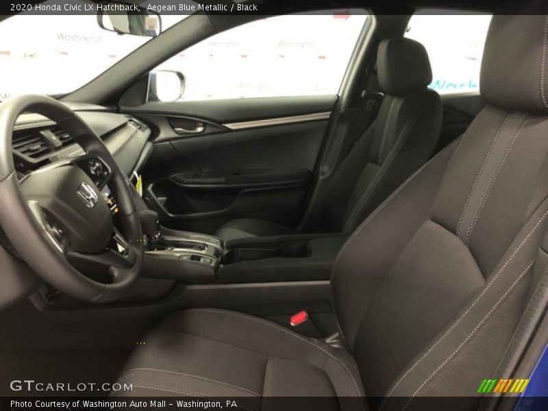 Aegean Blue Metallic / Black 2020 Honda Civic LX Hatchback