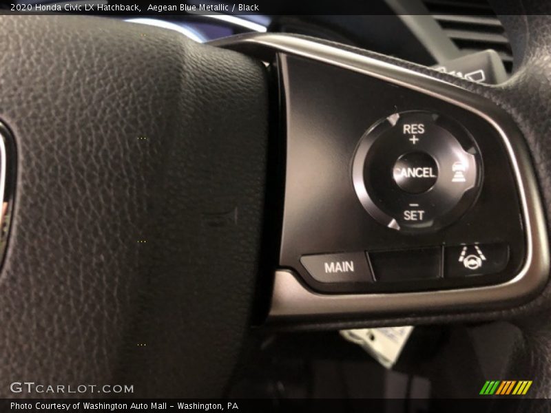 Aegean Blue Metallic / Black 2020 Honda Civic LX Hatchback