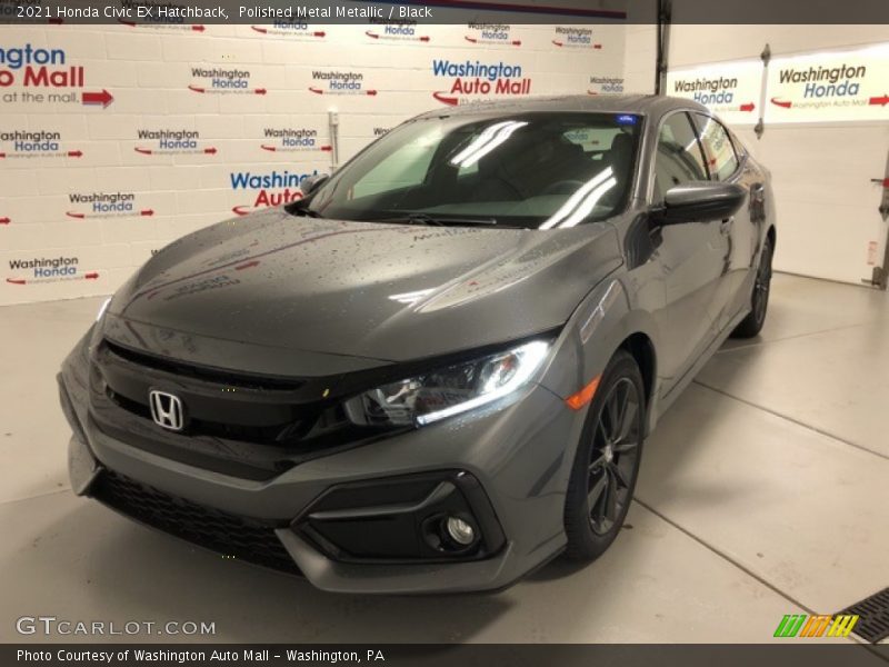 Polished Metal Metallic / Black 2021 Honda Civic EX Hatchback
