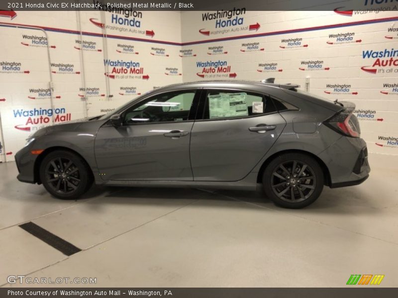 Polished Metal Metallic / Black 2021 Honda Civic EX Hatchback