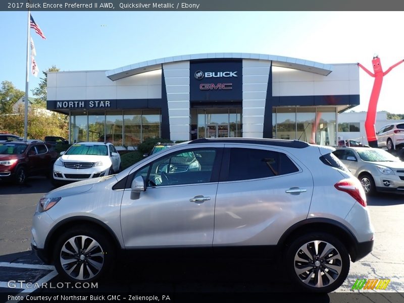 Quicksilver Metallic / Ebony 2017 Buick Encore Preferred II AWD
