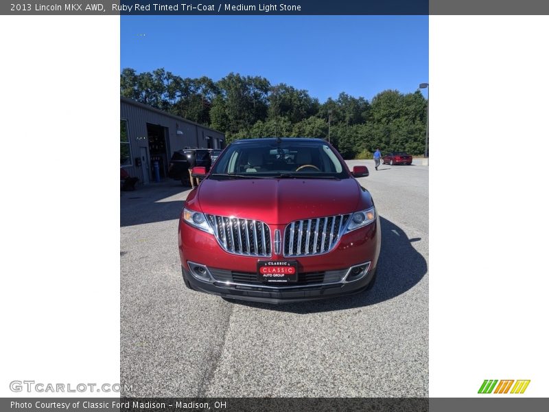 Ruby Red Tinted Tri-Coat / Medium Light Stone 2013 Lincoln MKX AWD