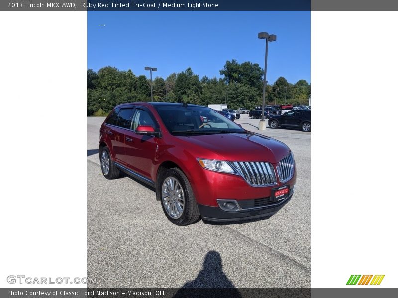 Ruby Red Tinted Tri-Coat / Medium Light Stone 2013 Lincoln MKX AWD