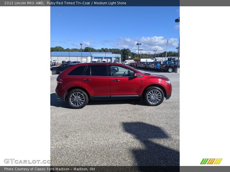 Ruby Red Tinted Tri-Coat / Medium Light Stone 2013 Lincoln MKX AWD