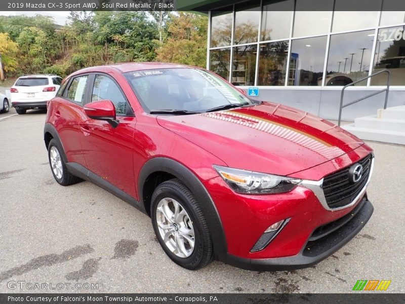 Soul Red Metallic / Black 2019 Mazda CX-3 Sport AWD