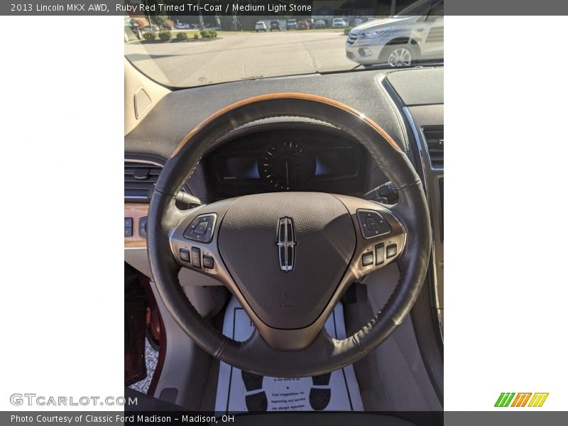 Ruby Red Tinted Tri-Coat / Medium Light Stone 2013 Lincoln MKX AWD