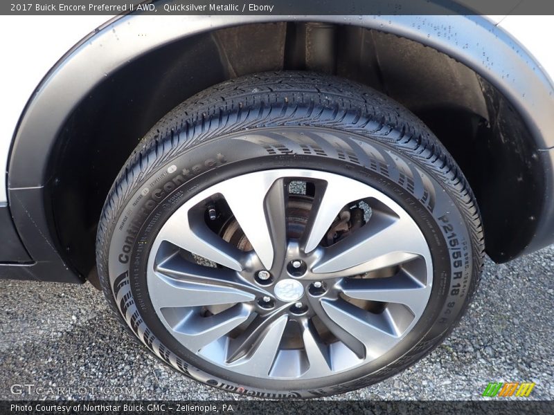 Quicksilver Metallic / Ebony 2017 Buick Encore Preferred II AWD