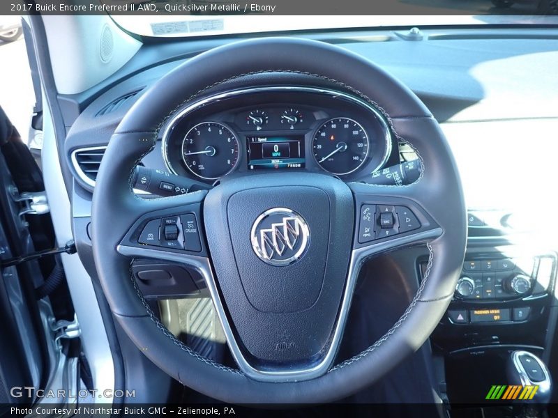 Quicksilver Metallic / Ebony 2017 Buick Encore Preferred II AWD