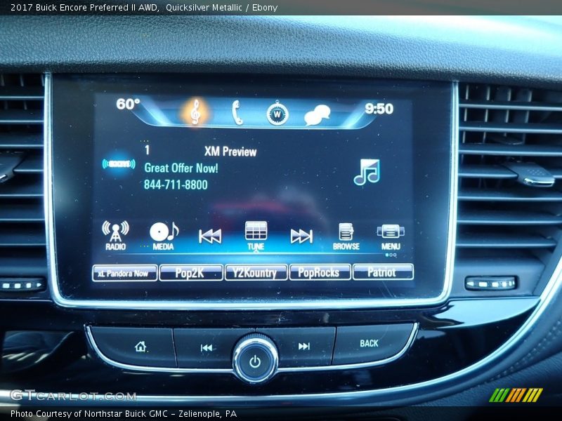 Quicksilver Metallic / Ebony 2017 Buick Encore Preferred II AWD