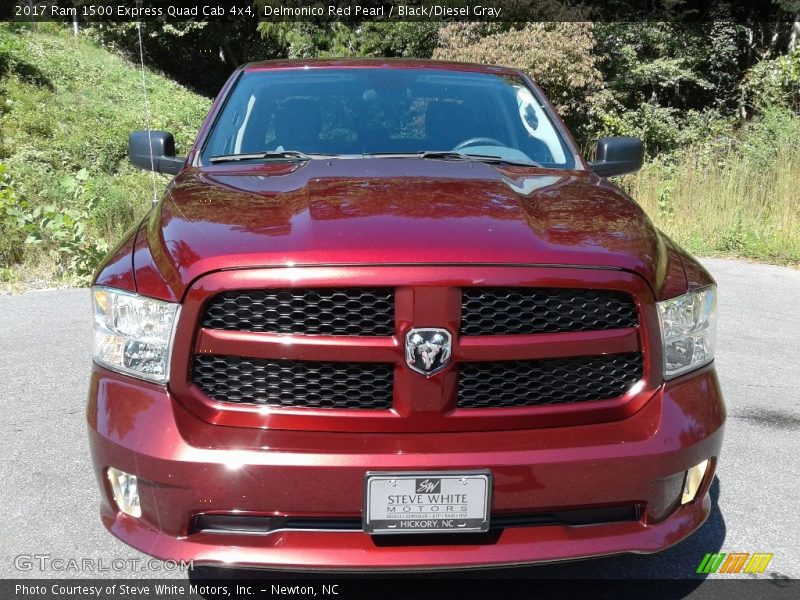 Delmonico Red Pearl / Black/Diesel Gray 2017 Ram 1500 Express Quad Cab 4x4