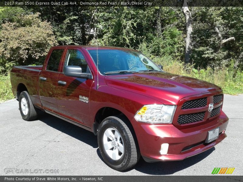 Delmonico Red Pearl / Black/Diesel Gray 2017 Ram 1500 Express Quad Cab 4x4