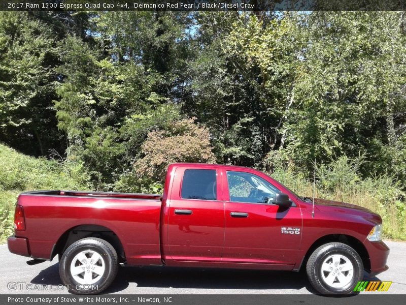 Delmonico Red Pearl / Black/Diesel Gray 2017 Ram 1500 Express Quad Cab 4x4