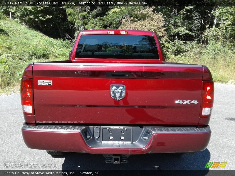 Delmonico Red Pearl / Black/Diesel Gray 2017 Ram 1500 Express Quad Cab 4x4