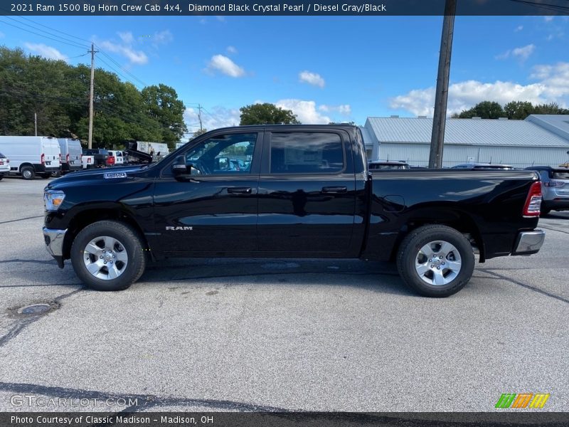 Diamond Black Crystal Pearl / Diesel Gray/Black 2021 Ram 1500 Big Horn Crew Cab 4x4