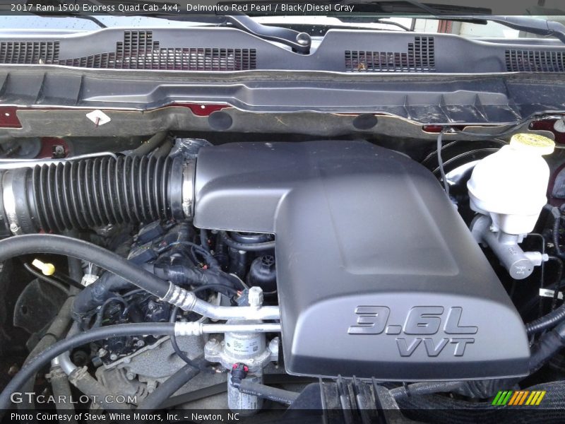 Delmonico Red Pearl / Black/Diesel Gray 2017 Ram 1500 Express Quad Cab 4x4