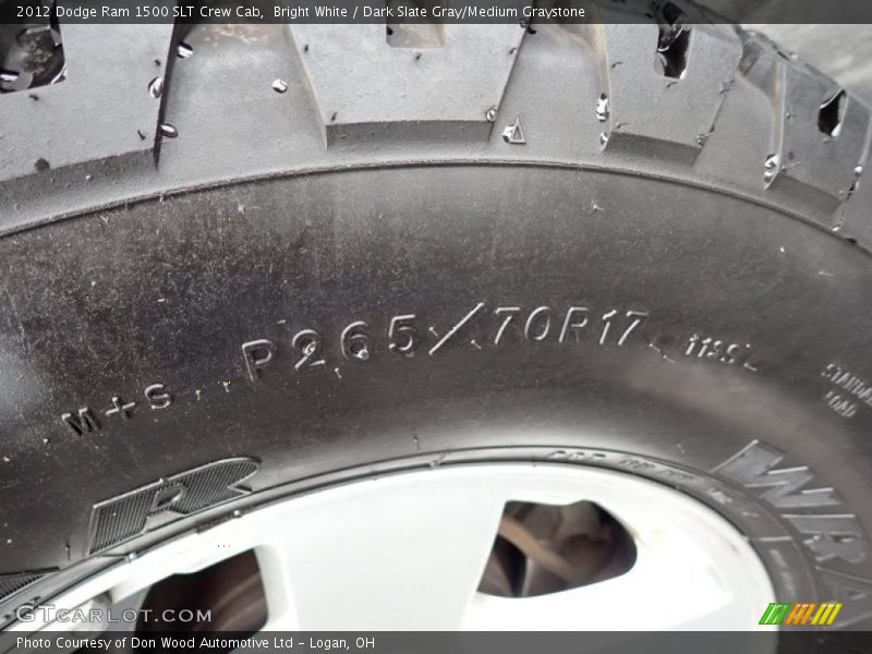 Bright White / Dark Slate Gray/Medium Graystone 2012 Dodge Ram 1500 SLT Crew Cab