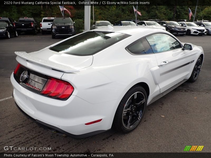 Oxford White / CS Ebony w/Miko Suede Inserts 2020 Ford Mustang California Special Fastback