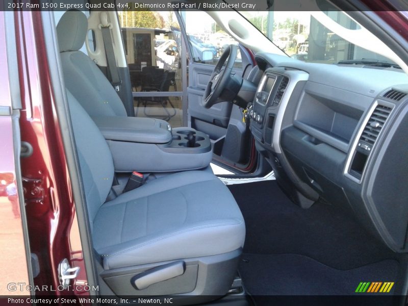 Delmonico Red Pearl / Black/Diesel Gray 2017 Ram 1500 Express Quad Cab 4x4