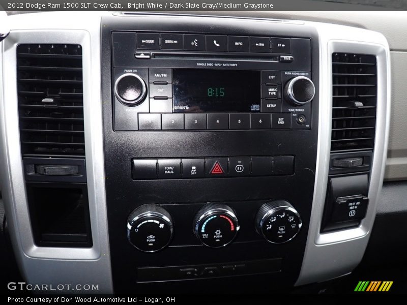 Bright White / Dark Slate Gray/Medium Graystone 2012 Dodge Ram 1500 SLT Crew Cab