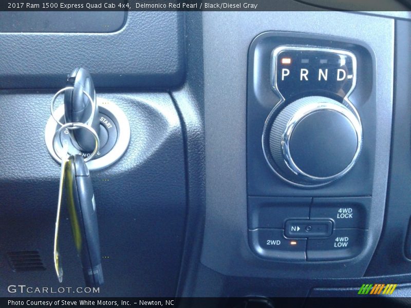 Delmonico Red Pearl / Black/Diesel Gray 2017 Ram 1500 Express Quad Cab 4x4