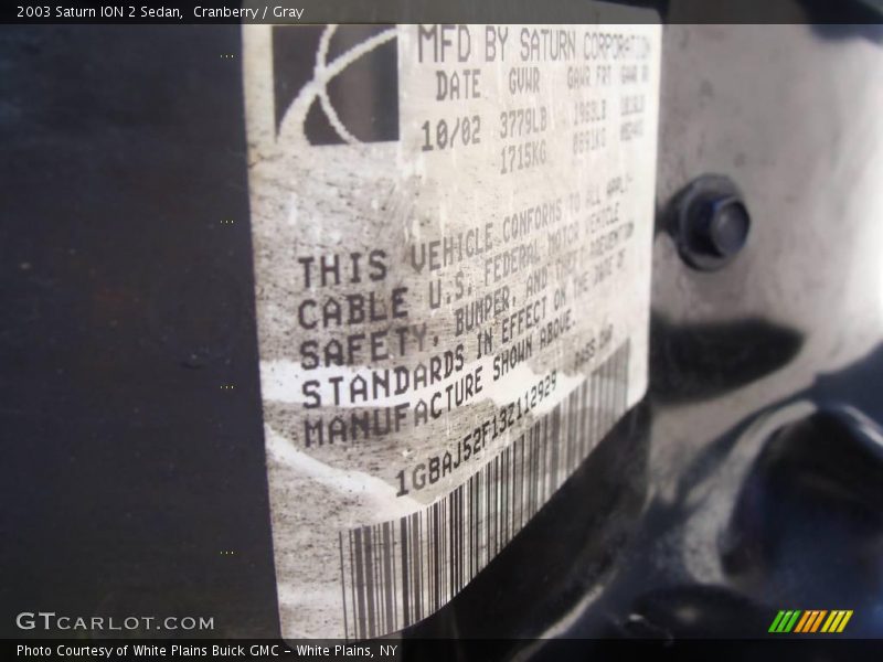Cranberry / Gray 2003 Saturn ION 2 Sedan