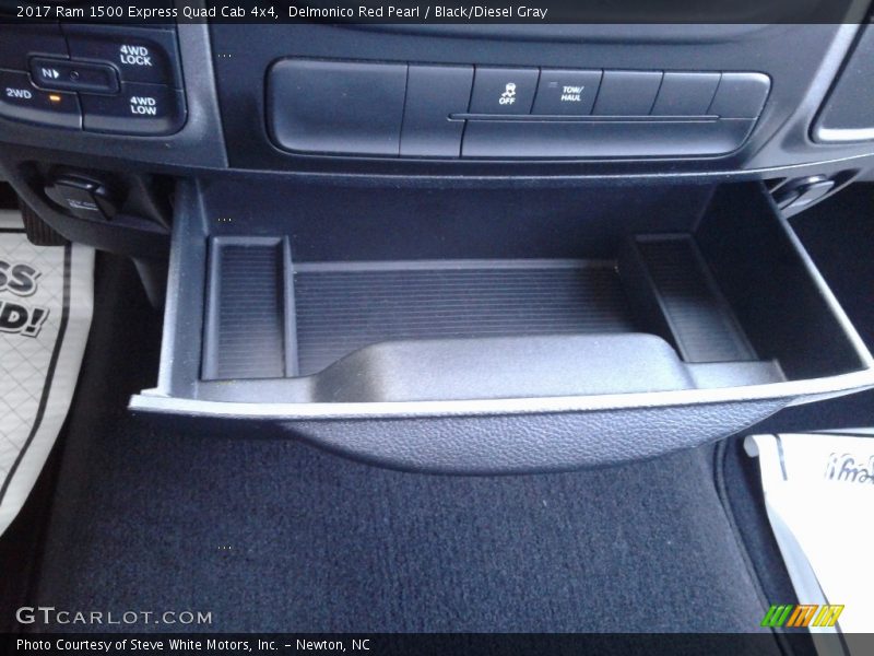 Delmonico Red Pearl / Black/Diesel Gray 2017 Ram 1500 Express Quad Cab 4x4