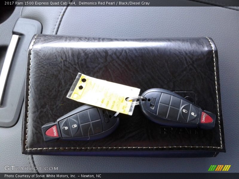 Delmonico Red Pearl / Black/Diesel Gray 2017 Ram 1500 Express Quad Cab 4x4