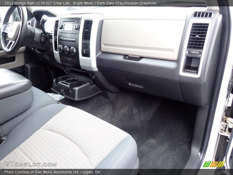 Bright White / Dark Slate Gray/Medium Graystone 2012 Dodge Ram 1500 SLT Crew Cab