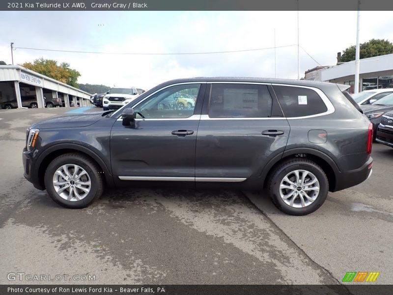 Gravity Gray / Black 2021 Kia Telluride LX AWD