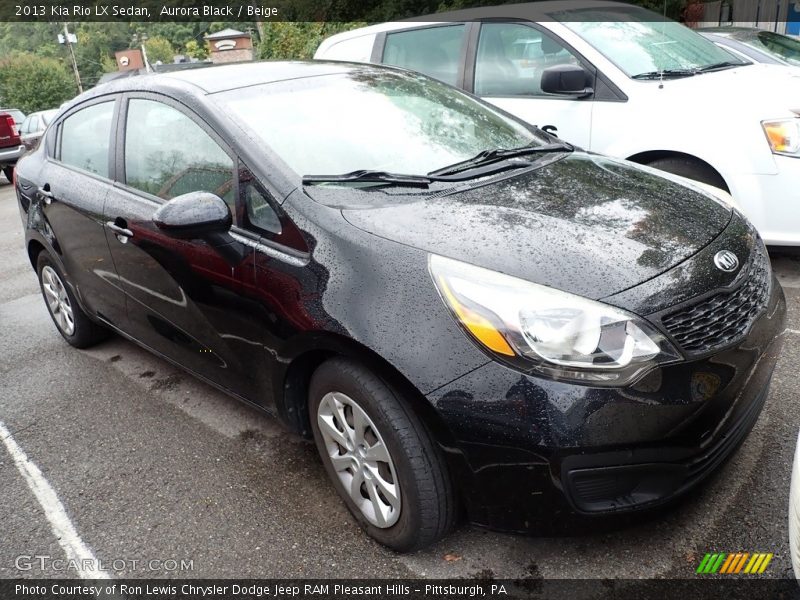 Aurora Black / Beige 2013 Kia Rio LX Sedan