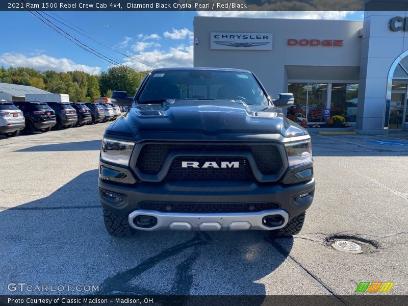 Diamond Black Crystal Pearl / Red/Black 2021 Ram 1500 Rebel Crew Cab 4x4