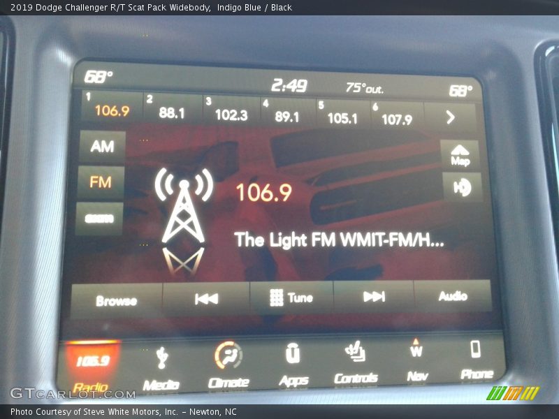 Indigo Blue / Black 2019 Dodge Challenger R/T Scat Pack Widebody