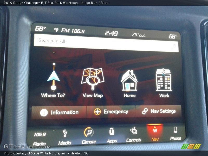Indigo Blue / Black 2019 Dodge Challenger R/T Scat Pack Widebody