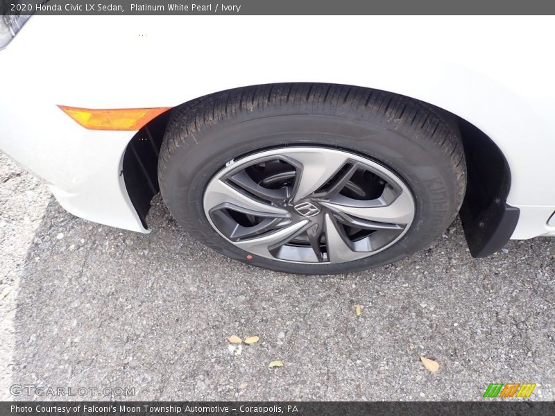 Platinum White Pearl / Ivory 2020 Honda Civic LX Sedan