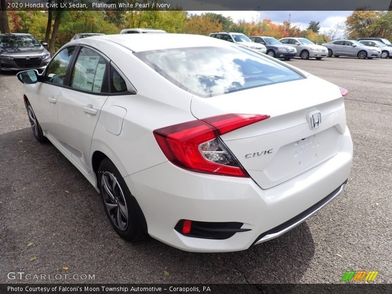 Platinum White Pearl / Ivory 2020 Honda Civic LX Sedan